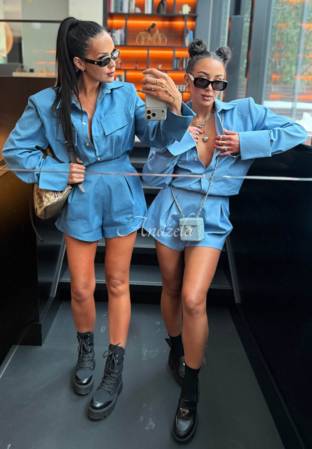 Džínsová košeľa La Milla Kaylee modrá