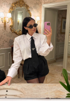 Košeľa z krawatem La Milla Kendall Biela