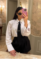 Košeľa z krawatem La Milla Kendall Biela