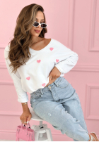 Blúzka longsleeve z serduszkami Close To Heart Biela