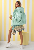 Mikina s kapucňou oversize Don't Tell mentolová