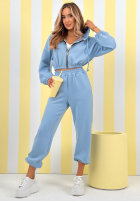 Krátka Mikina s kapucňou New Season Baddie blankytná