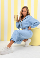 Krátka Mikina s kapucňou New Season Baddie blankytná