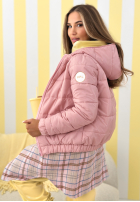 Prešívaná Bunda s kapucňou Warm Daylight béžová