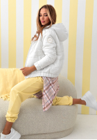 Prešívaná Bunda s kapucňou Warm Daylight béžová