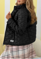 Krátka Prešívaná Bunda Soft Wind púdrovo ružová