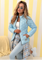 Krátka Prešívaná Bunda Soft Wind púdrovo ružová