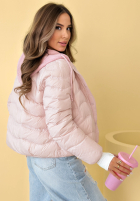 Puchowa Bunda s kapucňou Kayla blankytná