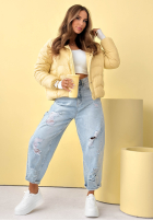 Puchowa Bunda s kapucňou Kayla blankytná