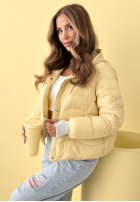 Puchowa Bunda s kapucňou Kayla blankytná