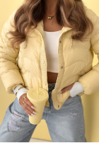 Puchowa Bunda s kapucňou Kayla blankytná