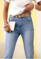 Nohavice džínosové skinny z paskiem Millie modré