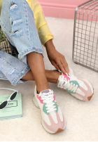 Sneakersy Running Towards You biało-ružové