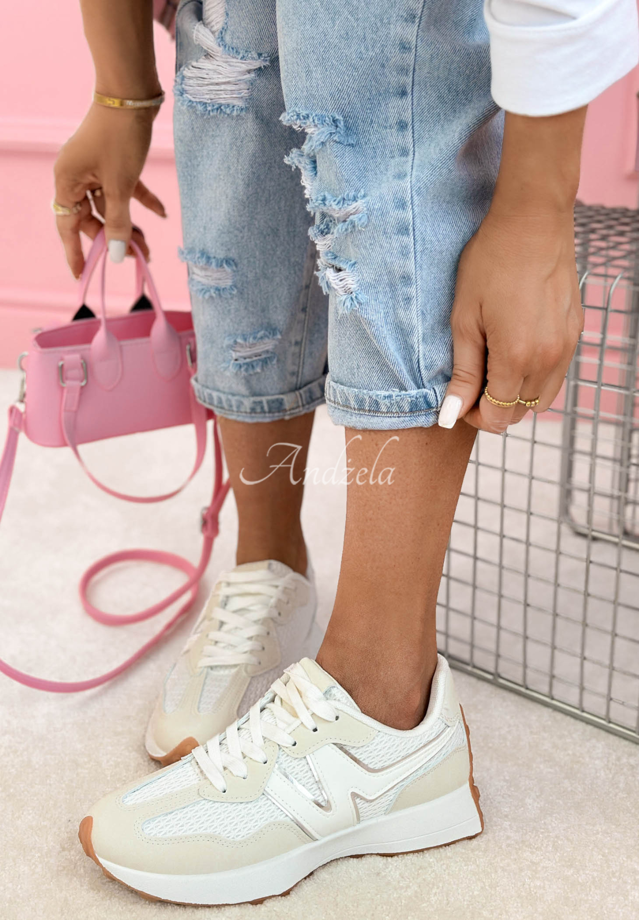 Tenisky Running Towards You biele