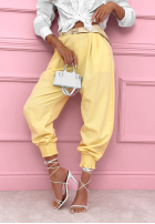 látkové Nohavice ze ściągaczami Get Ready žlté