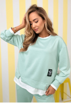 Tepláková súprava Mikina i Nohavice Why Not Me mentolový