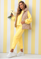 Prešívaná Vesta s kapucňou Spring Touch Biela