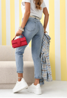 Nohavice džínosové skinny z paskiem Athena modré