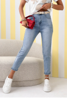 Nohavice džínosové skinny z paskiem Athena modré