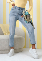 Nohavice džínosové mom fit No Way modré