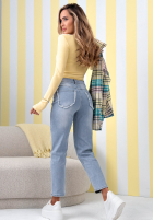 Nohavice džínosové mom fit No Way modré