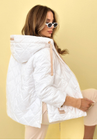 Prešívaná Bunda s kapucňou Hello Spring béžová