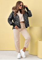 Prešívaná Bunda s kapucňou Hello Spring béžová