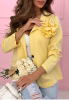 Sako oversize z różą Elegant Rosalia žltá