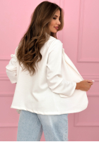 Sako oversize z różą Elegant Rosalia ecru