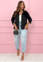 Sako oversize z różą Elegant Rosalia čierna