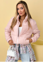 Prešívaná Bunda ze stójką Soft Morning ružová