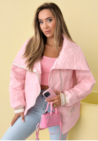 Prešívaná Bunda z kołnierzem Where Are We Biela