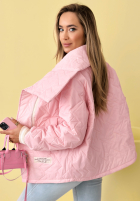 Prešívaná Bunda z kołnierzem Where Are We Biela