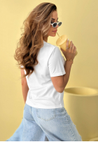 Tričko z nadrukiem Sweet Goodness biało-modrý