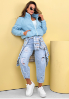 Prešívaná Bunda ze stójką Soft Morning ružová