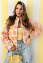 Kwiecista Bunda ze stójką Garden Of Flowers różowo-žltá