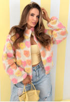 Kwiecista Bunda ze stójką Garden Of Flowers różowo-žltá