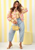 Kwiecista Bunda ze stójką Garden Of Flowers różowo-žltá