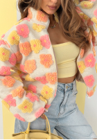 Kwiecista Bunda ze stójką Garden Of Flowers różowo-žltá