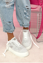 Koronkowe Tenisky Heidi biele