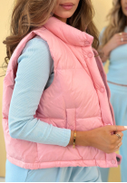 Puchowa Krátka Vesta Veronica žltá