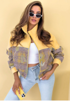 Mikina ze stójką so vzormi Alice žltá