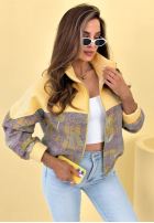 Mikina ze stójką so vzormi Alice žltá