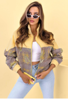 Mikina ze stójką so vzormi Alice žltá