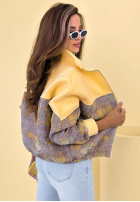 Mikina ze stójką so vzormi Alice žltá