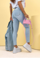 Nohavice džínosové skinny Pamela svetlomodré