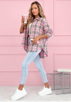 Košeľa w kratę Province House púdrovo ružová