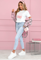 Tričko z nadrukiem Pink Bow Biela