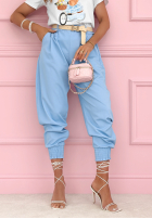 látkové Nohavice ze ściągaczami Get Ready blankytné