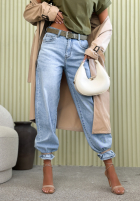 Nohavice džínosové balloon z paskiem Freya modré
